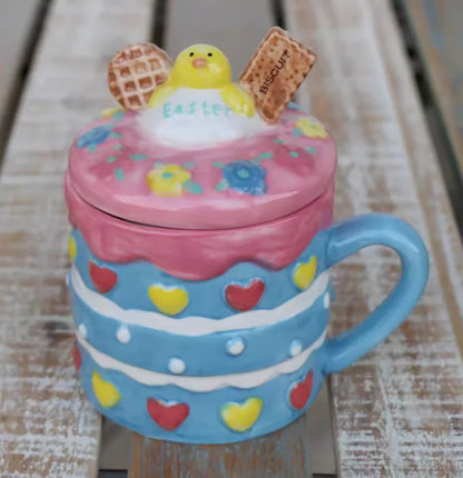 Creative Strawberry Cookies Ceramic Mug Cute Candy Salt Jar Chinese Wedding Tea Set Christmas Gift Home Decoration Accessories