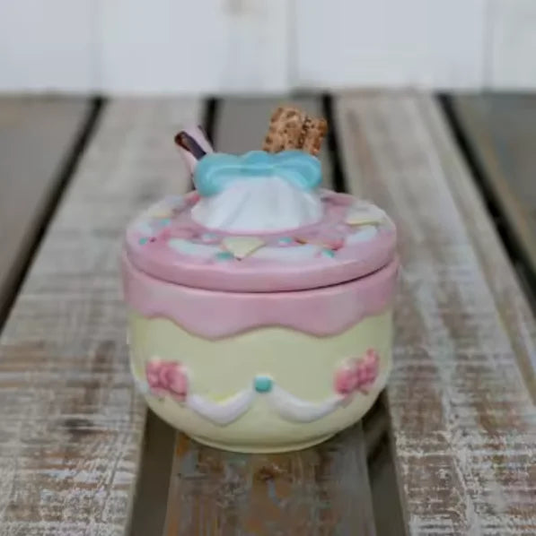 Creative Strawberry Cookies Ceramic Mug Cute Candy Salt Jar Chinese Wedding Tea Set Christmas Gift Home Decoration Accessories