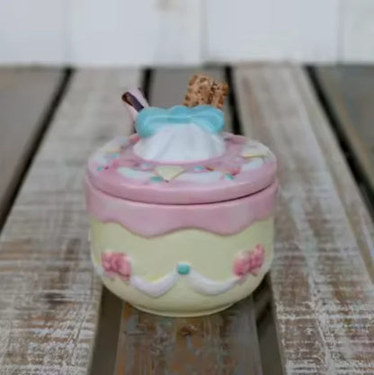 Creative Strawberry Cookies Ceramic Mug Cute Candy Salt Jar Chinese Wedding Tea Set Christmas Gift Home Decoration Accessories