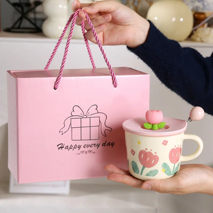 2026 In stock New Style Ceramic Mugs Cute and Creative Coffee Cups for Home Office Breakfast Tea and Coffee