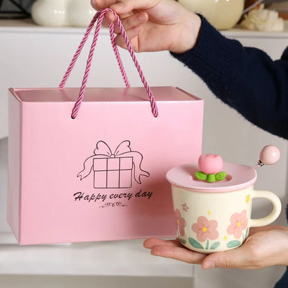 2026 In stock New Style Ceramic Mugs Cute and Creative Coffee Cups for Home Office Breakfast Tea and Coffee