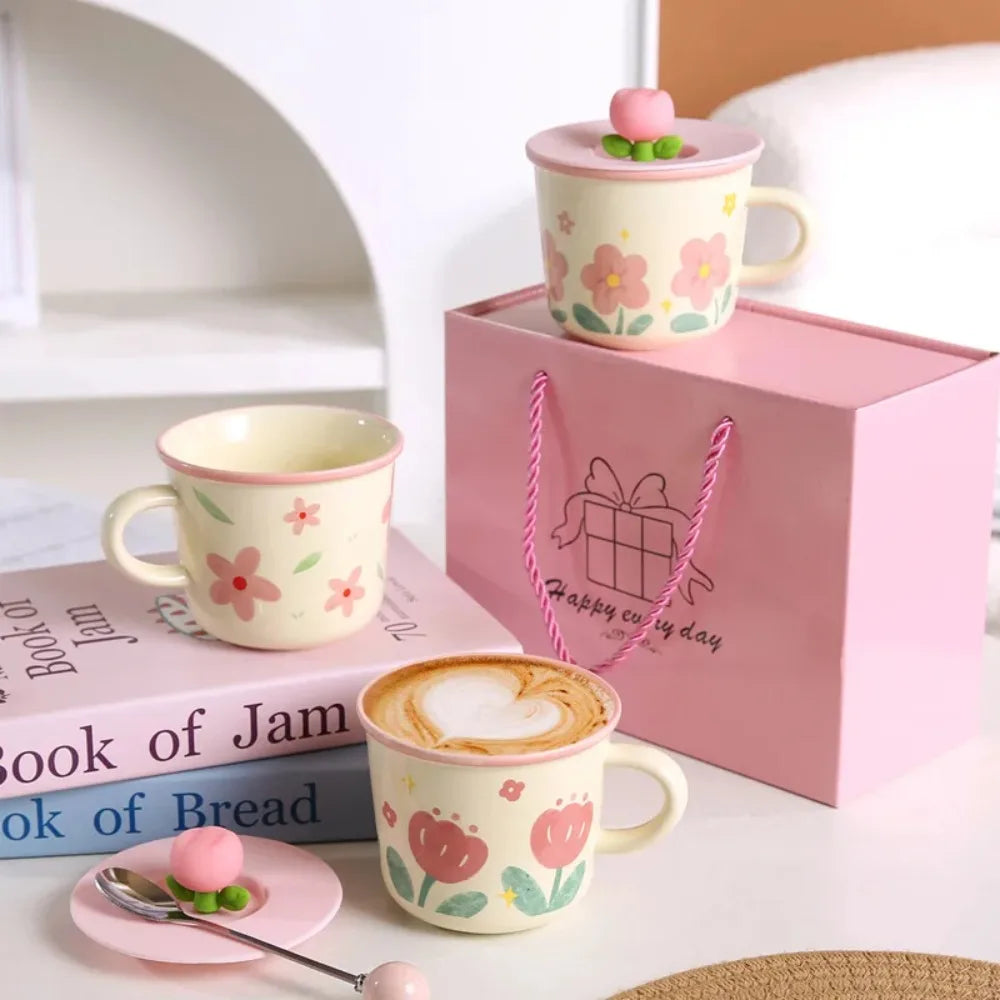 2026 In stock New Style Ceramic Mugs Cute and Creative Coffee Cups for Home Office Breakfast Tea and Coffee