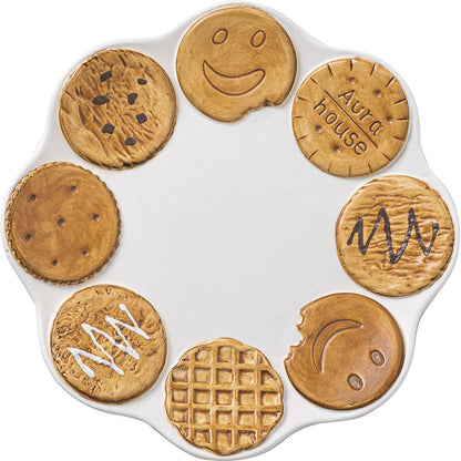 Creative Cookie Water Cup Cute Ceramic Mug Office Afternoon Tea Coffee Cup Home Breakfast Milk Cup Dessert Plate Drink Set